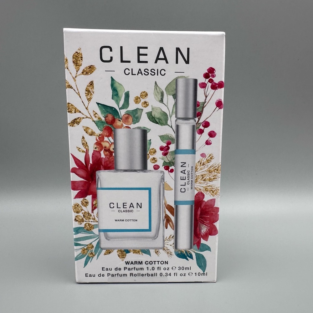 Clean Classic Warm Cotton Eau de Parfum EDP 1oz & Rollerball .34oz New Sealed